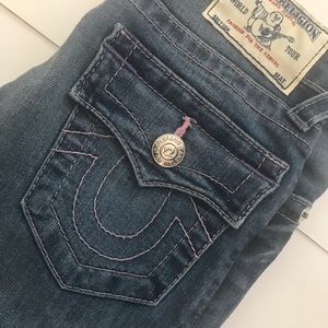 Girls True Religion Jeans NEW! Pink stitches!